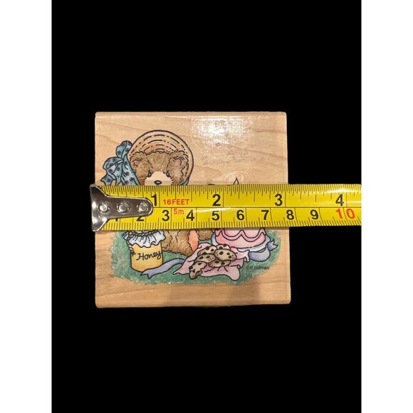 Stampendous Cherished Teddies Rubber Stamp Teddy Bear Birthday Cake, Celebration - Picture 4 of 5